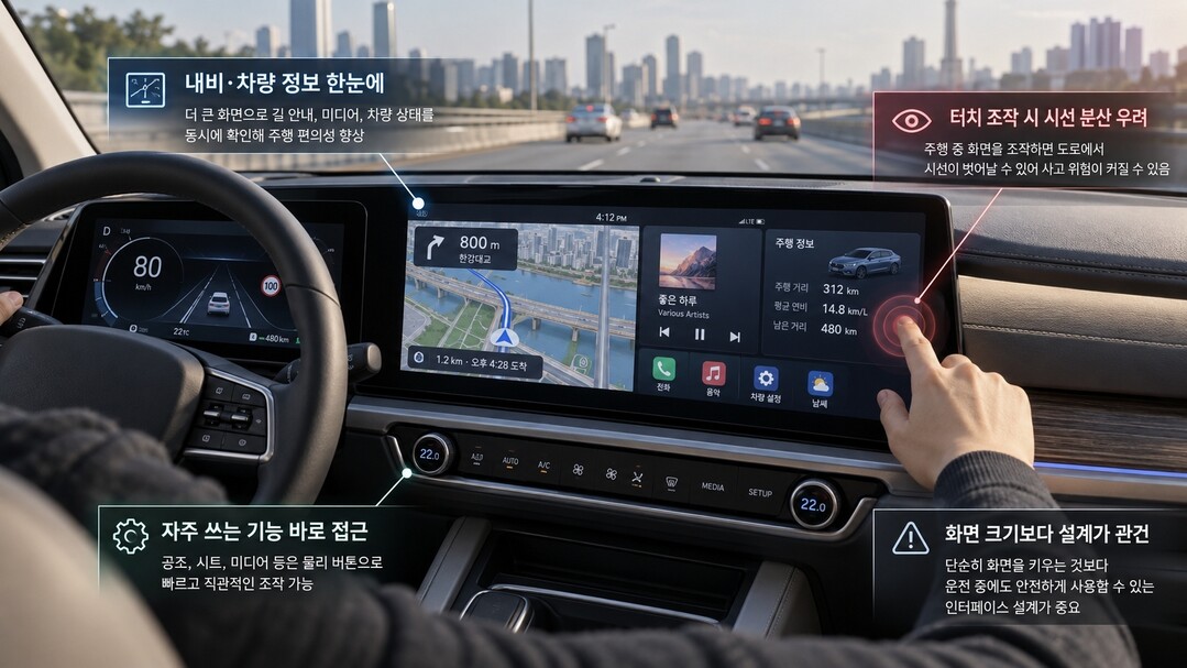 커지는 車 터치스크린… 안전의 관건은...